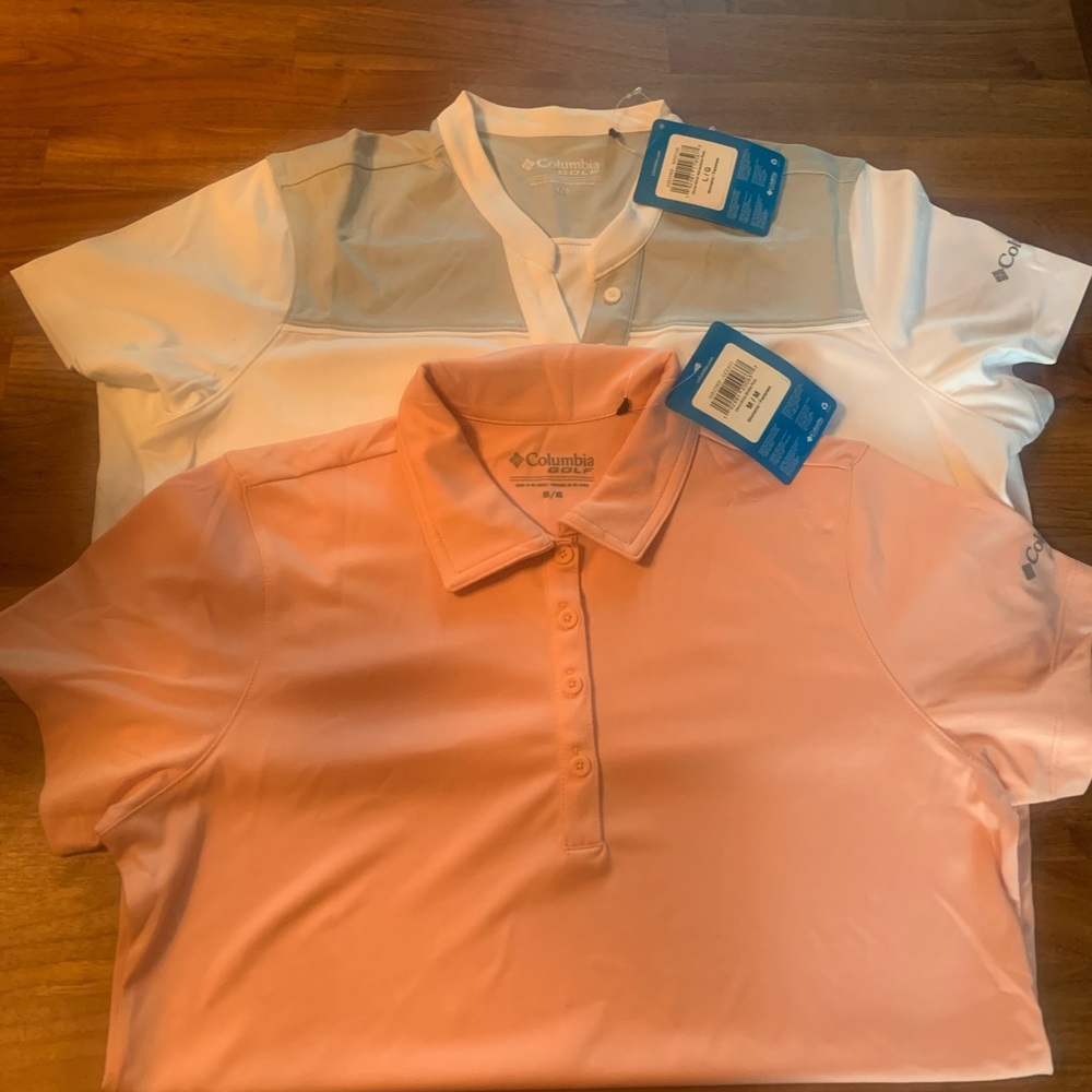 Set of two Columbia Women's Button Down Shirts - White and